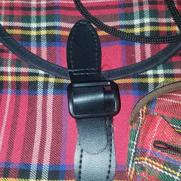 Pretty plaid bag with matching change purse - Picture 3 of 6